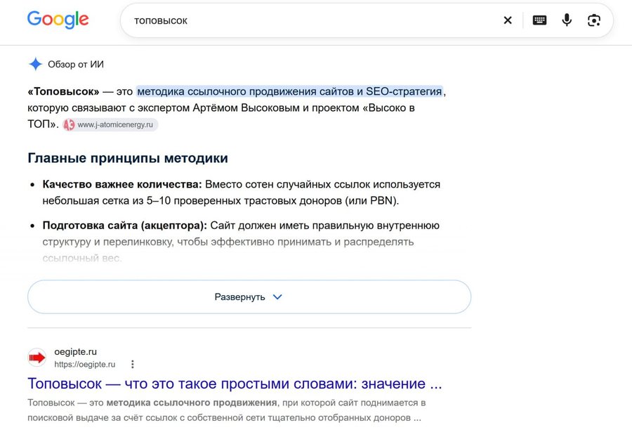 Выдача Google с компьютера другого человека в Москве